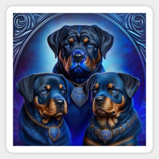 Rottweiler Trio Sticker